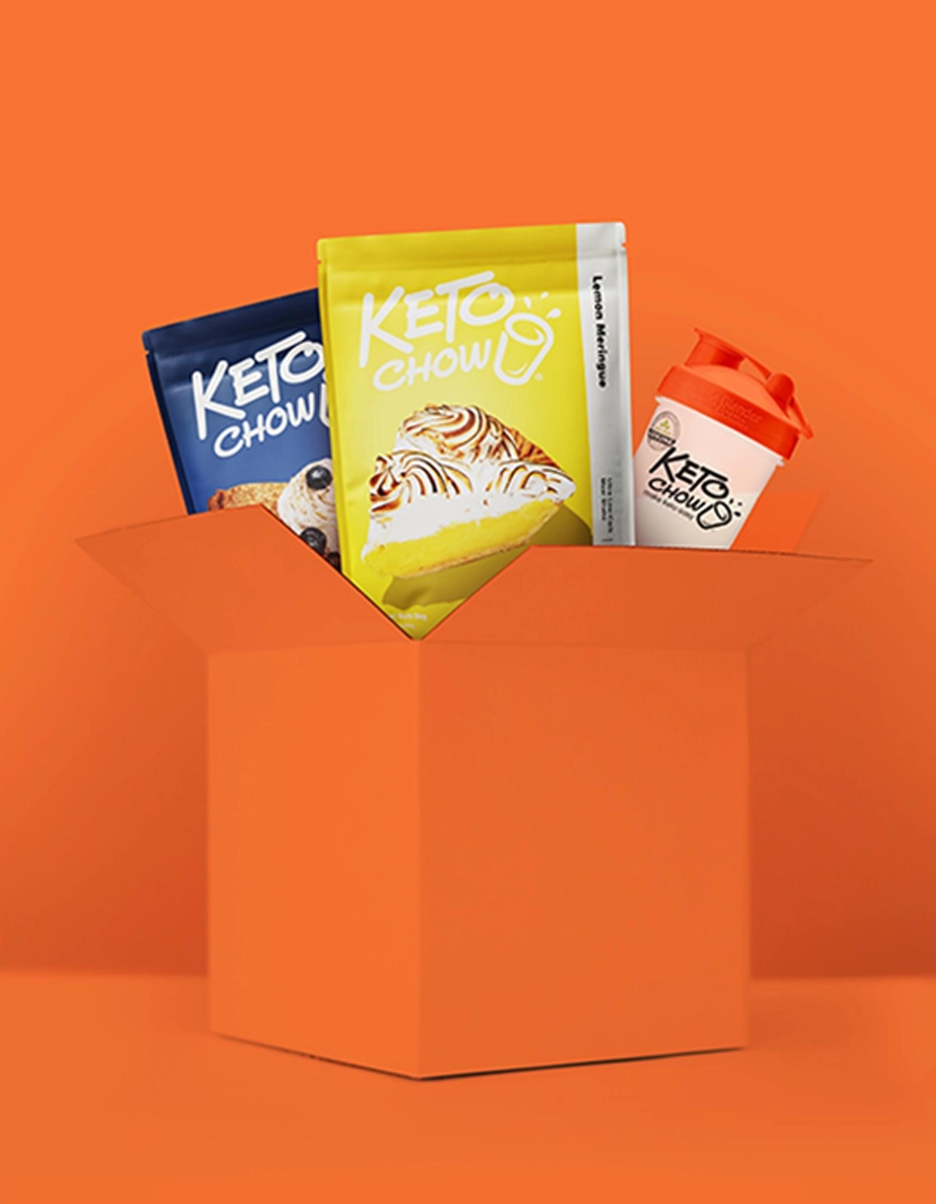 keto chow products in a box