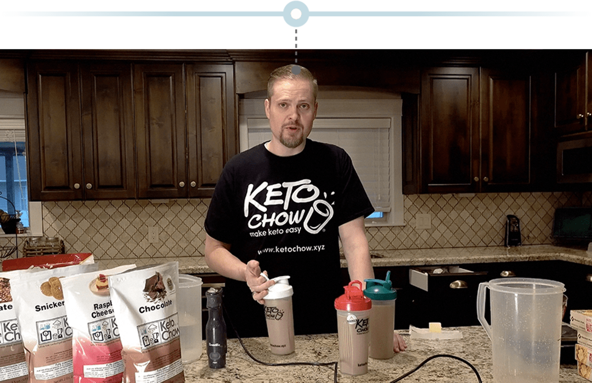 Chris Bair making Keto Chow