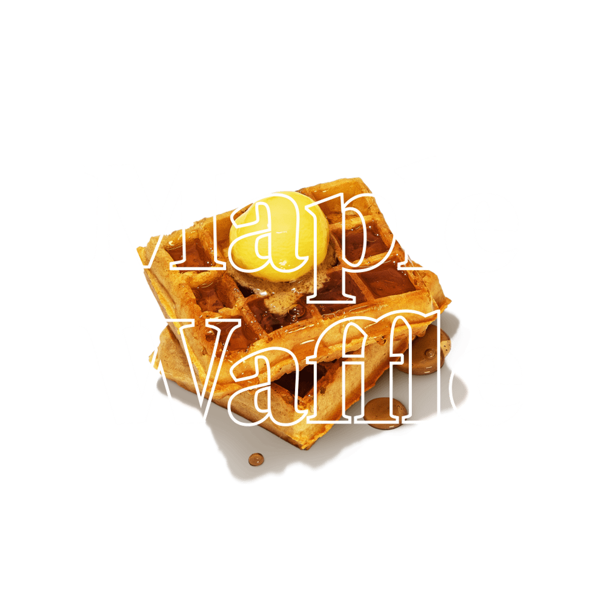 Maple Waffle Keto Chow title with food name sake