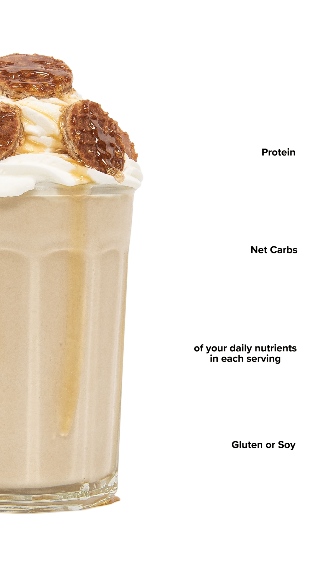 Keto Chow Maple Waffle shake with macro information