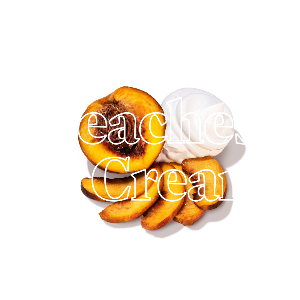 Peaches & Cream Keto Chow title with food name sake
