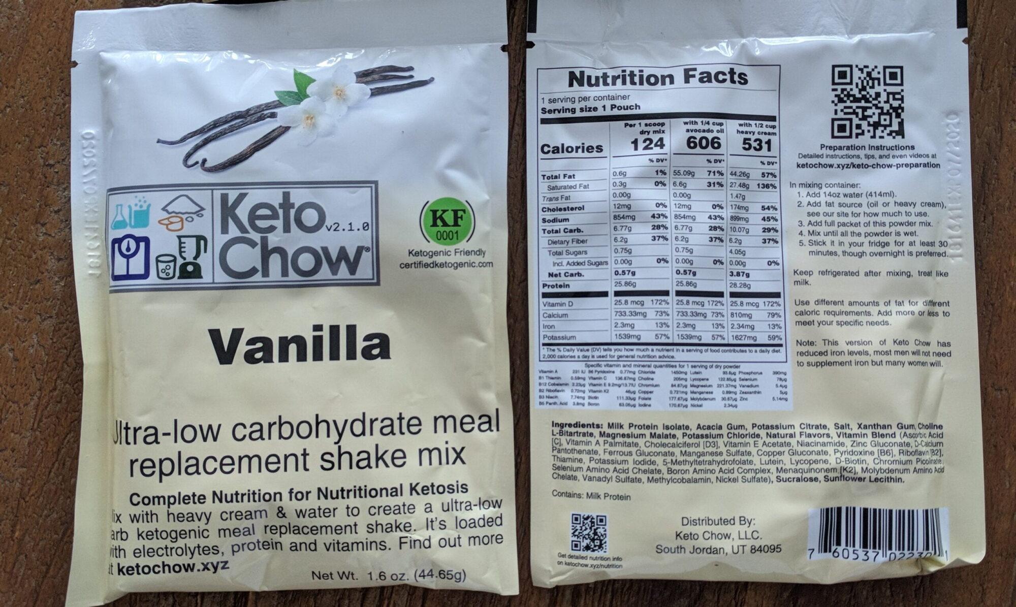 vanilla single meal