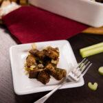 Plate with stuffing