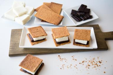 a row of keto, gluten free graham crackers