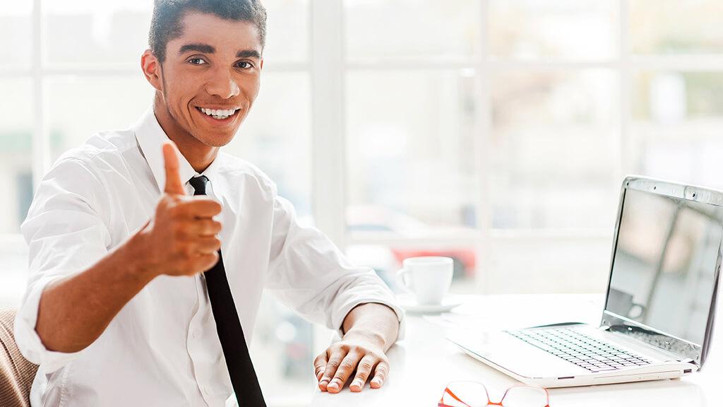 man giving a thumbs-up