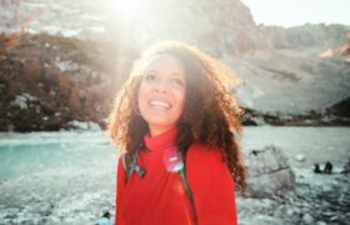 woman smiling in nature