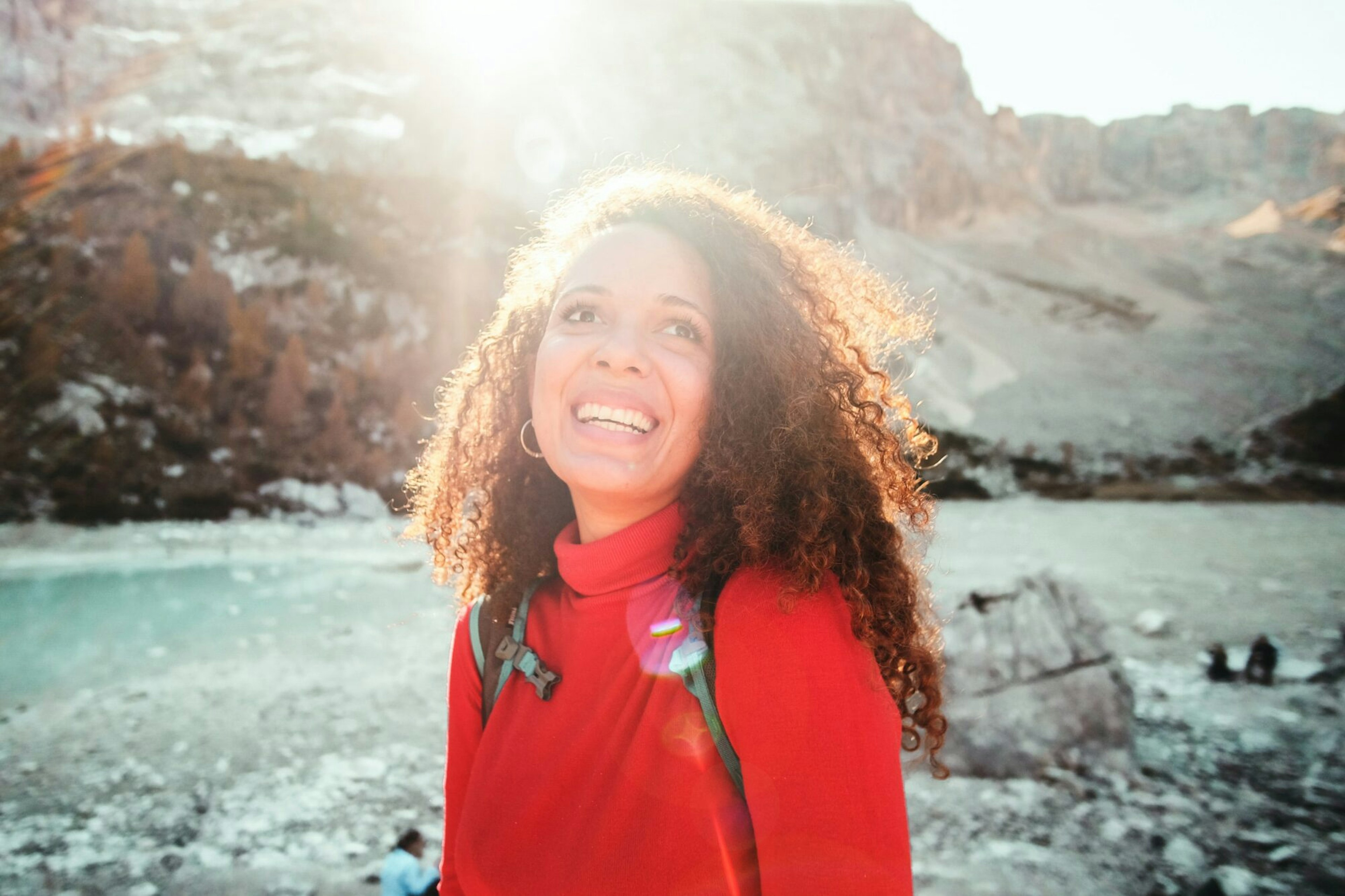 woman smiling in nature