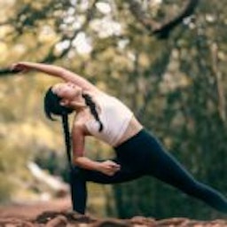 woman doing yoga