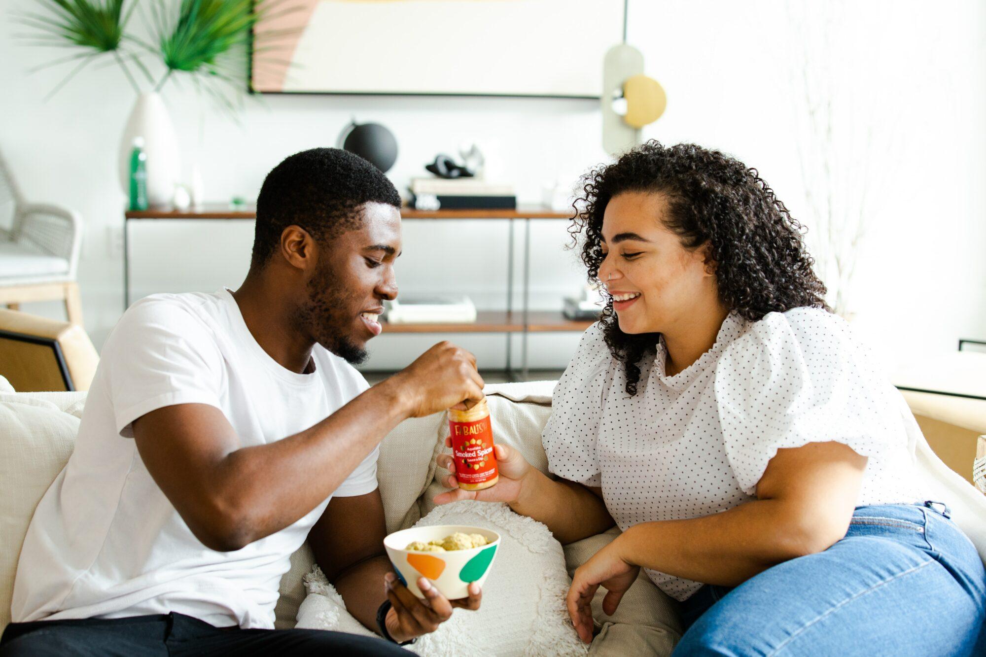 couple smiling together