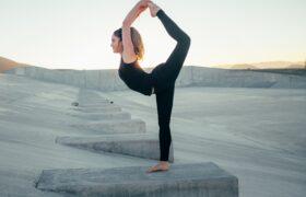 woman doing yoga