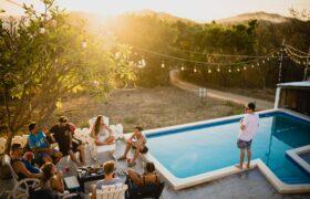 party near a pool