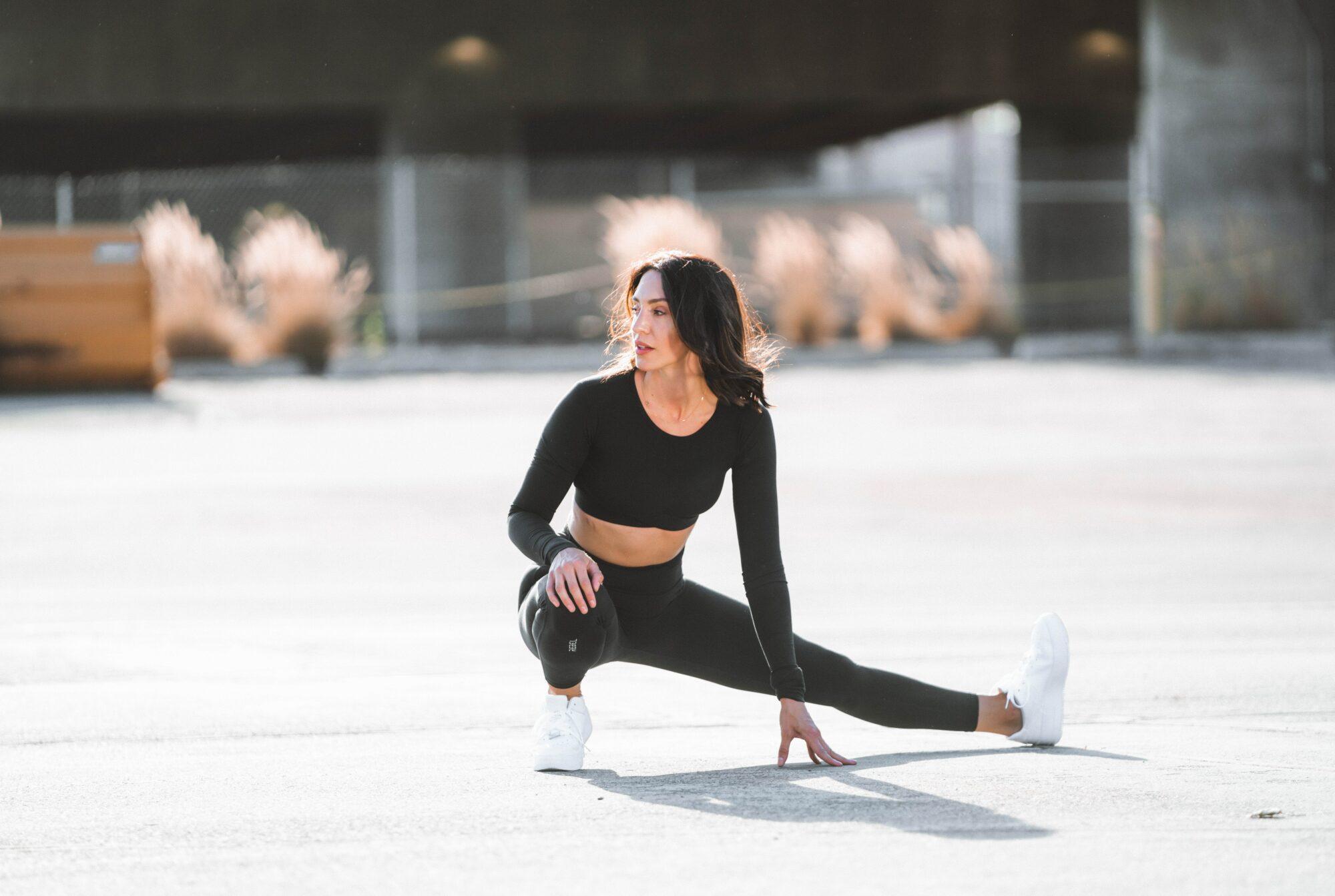 woman stretching